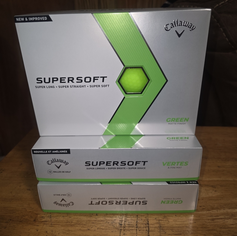 NEW Callaway Supersoft Golf Balls - Green, $30 each box